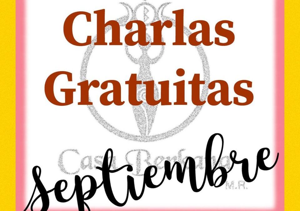 Charlas Gratuitas Mes de Septiembre Online en Casa Berkana