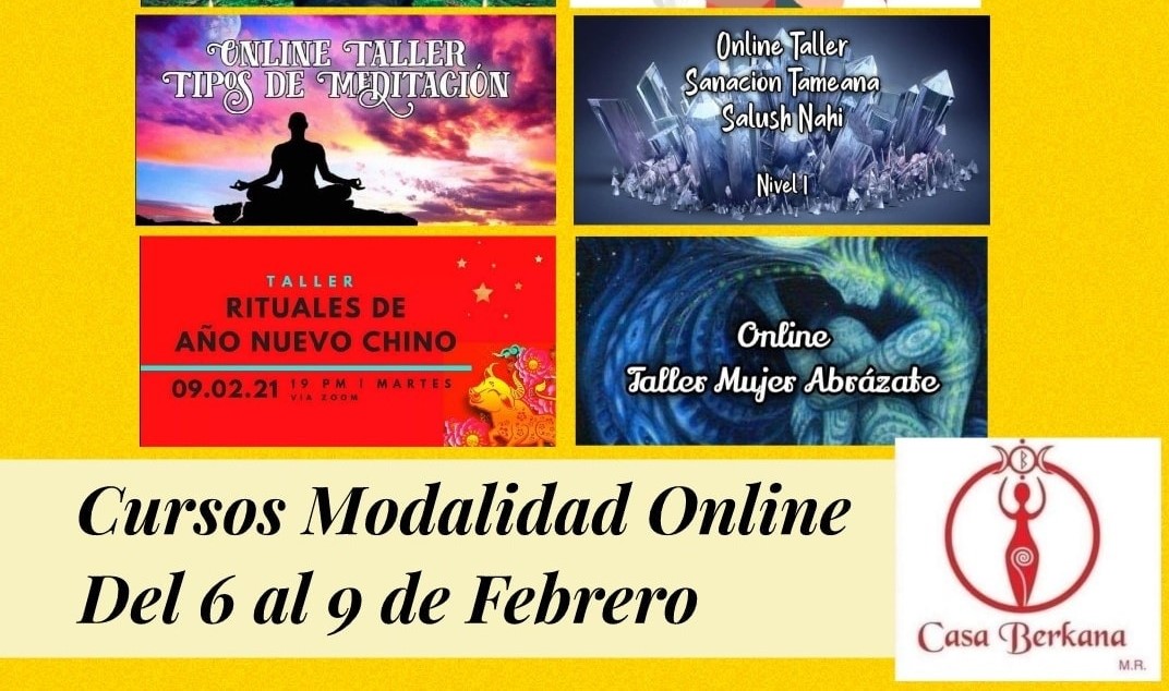 Cursos Modalidad Online del 6 al 9 de Febrero