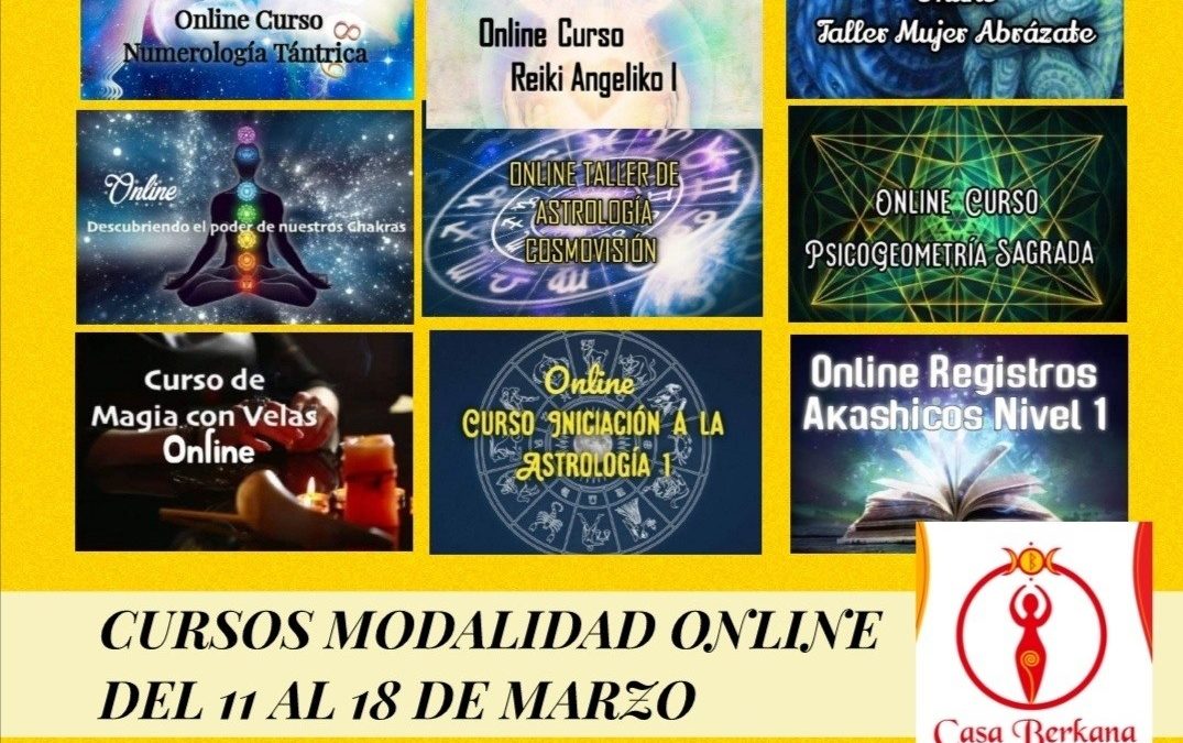 Cursos Modalidad Online del 11 al 18 de Marzo