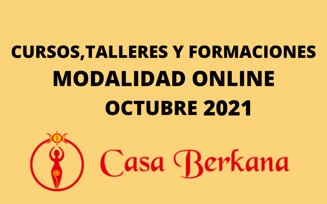 Cursos, Talleres y Formaciones Modalidad Online Octubre 2021