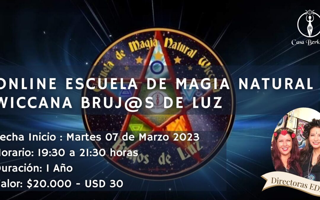 Abiertas las Inscripciones Escuela de Magia Natural Bruj@s de Luz