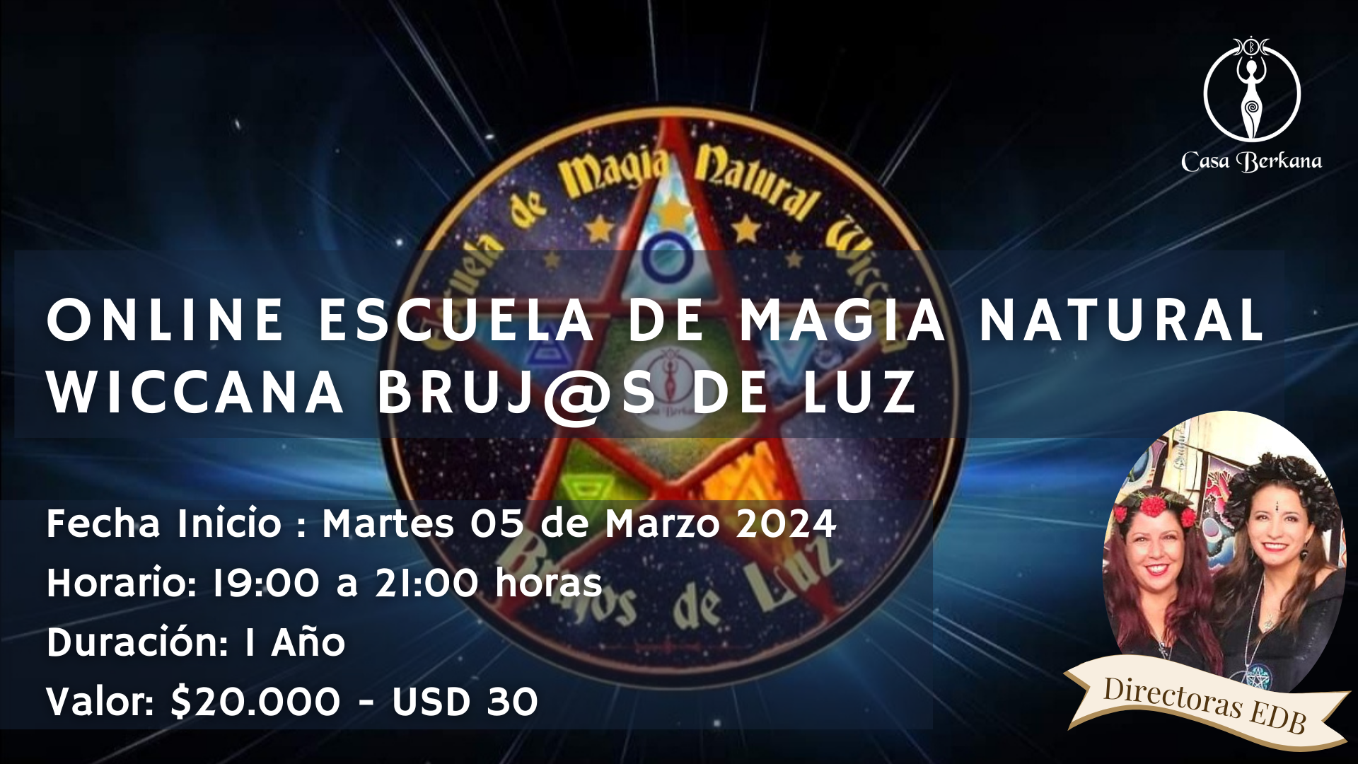 Online Escuela de Magia Natural Wiccana Bruj@s de Luz