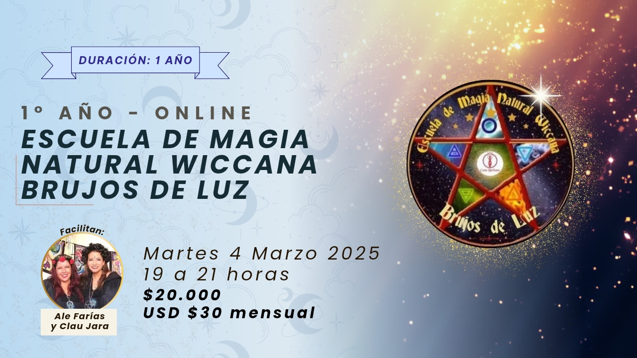 Online Escuela de Magia Natural Wiccana Bruj@s de Luz