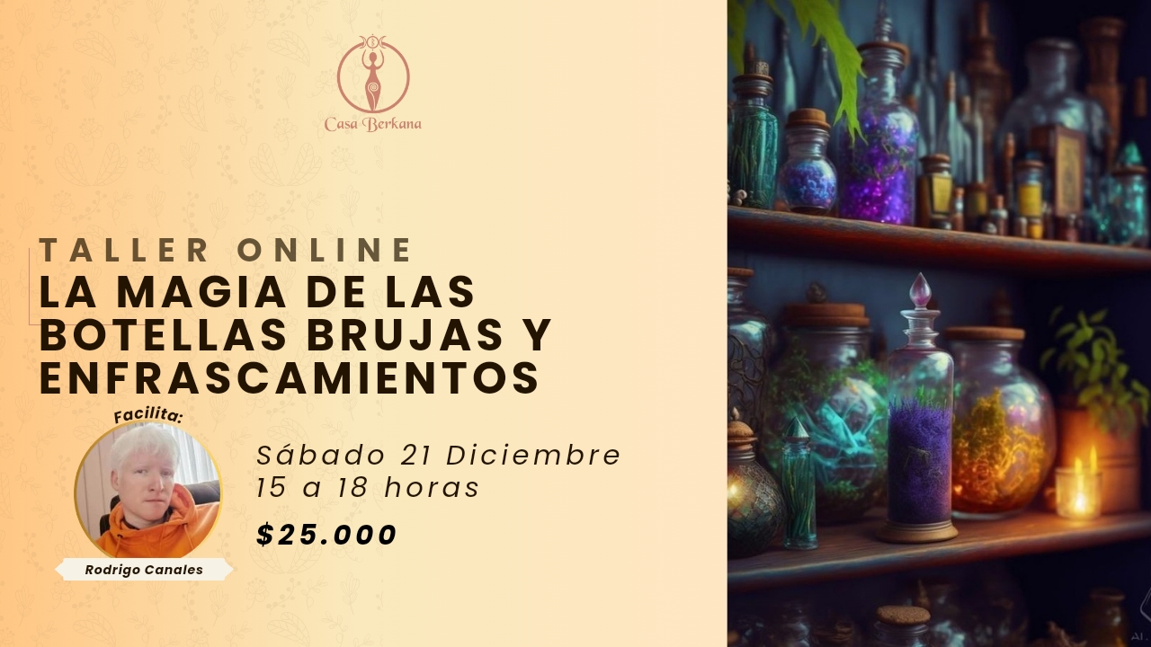 Online Taller La Magia de las Botellas Brujas y Enfrascamientos