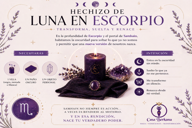 Ritual de Utero Oscuro: Renacer en Samhain y Luna en Escorpio 