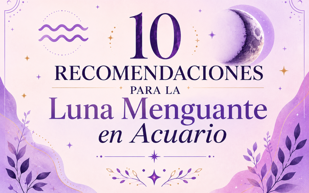 10 recomendaciones para la Luna Menguante en Acuario